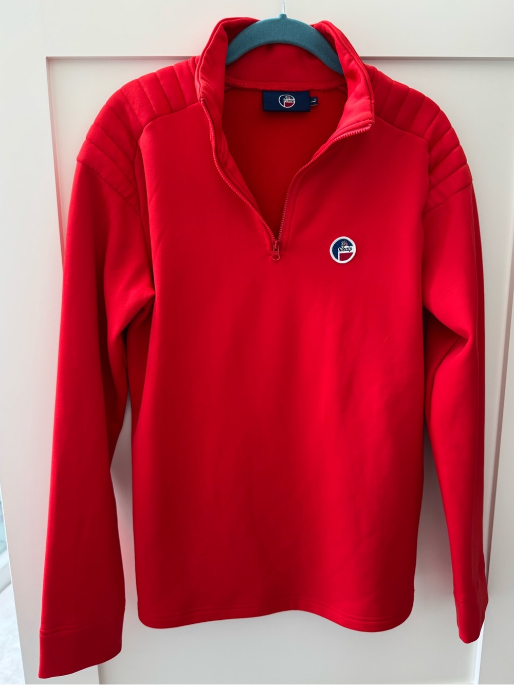 Fusalp Red Fleece Half-Zip Pullover Base Layer
